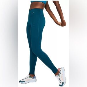 Nike Dri-Fit Yoga Deep Teal Leggings Women’s Size Large